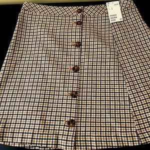 NWT H&M Divided Button Down Skirt Women's Size 10